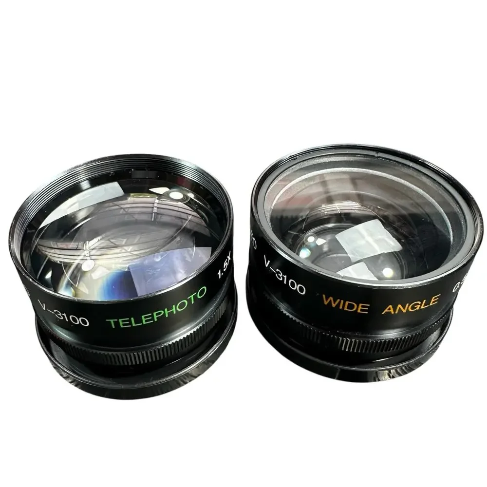 Ambico Video Lens Set V-3100 Telephoto 1.5X and V-3100 Wide Angle 0.5X